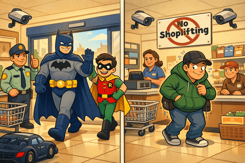 Batman Shoplifter Difference