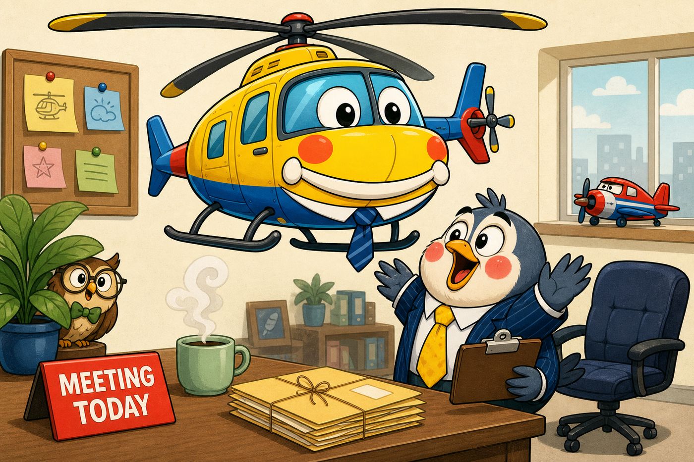 Helicopter Bird's-Eye View