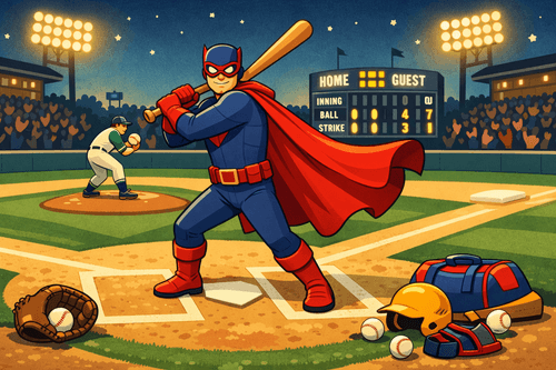 Baseball Superhero Player